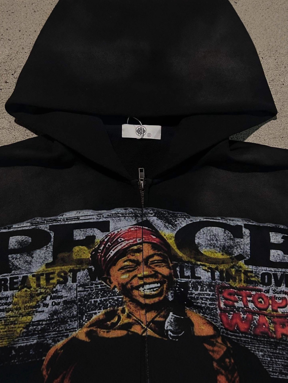 2026년 신상 미국 힙합 루즈핏 후드티 스트릿 아트  - Embroidery Zip Up Hoodie 리뷰 및 가격
