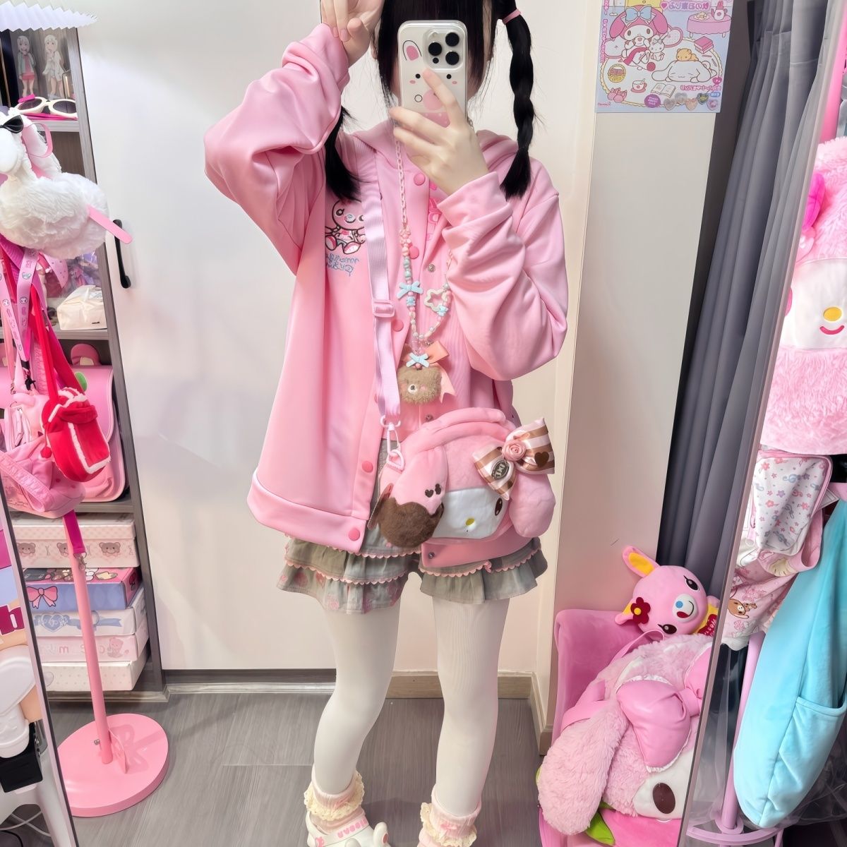 일본 만화 자수 딸옷 조지후쿠 귀여운 후드티 여성 가을 - Embroidery Zip Up Hoodie 리뷰 및 가격