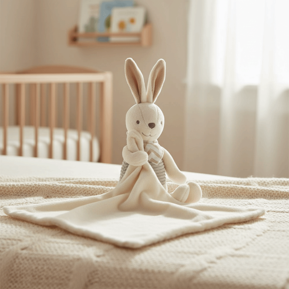 사각형 모양 아기 토끼 이불 우아한 리본 장식 귀여운  - Embroidery Rabbit 리뷰 및 가격