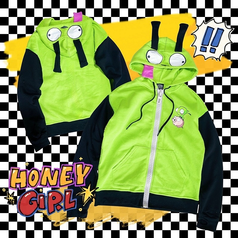 Anime Invader 코스프레 의상 코트 Alien - Embroidery Zip Up Hoodie 리뷰 및 가격