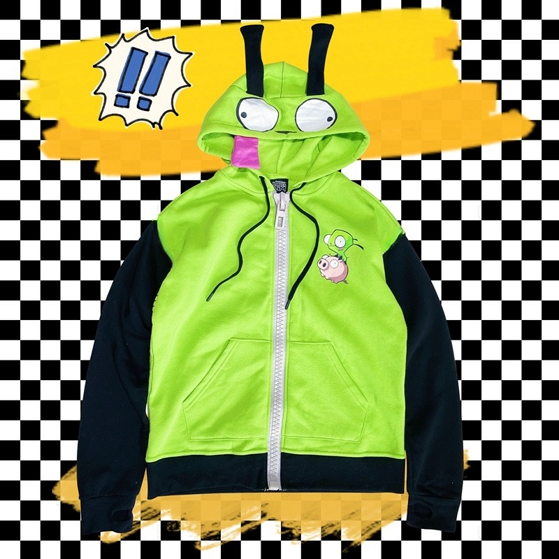 Anime Invader 코스프레 의상 코트 Alien - Embroidery Zip Up Hoodie 리뷰 및 가격