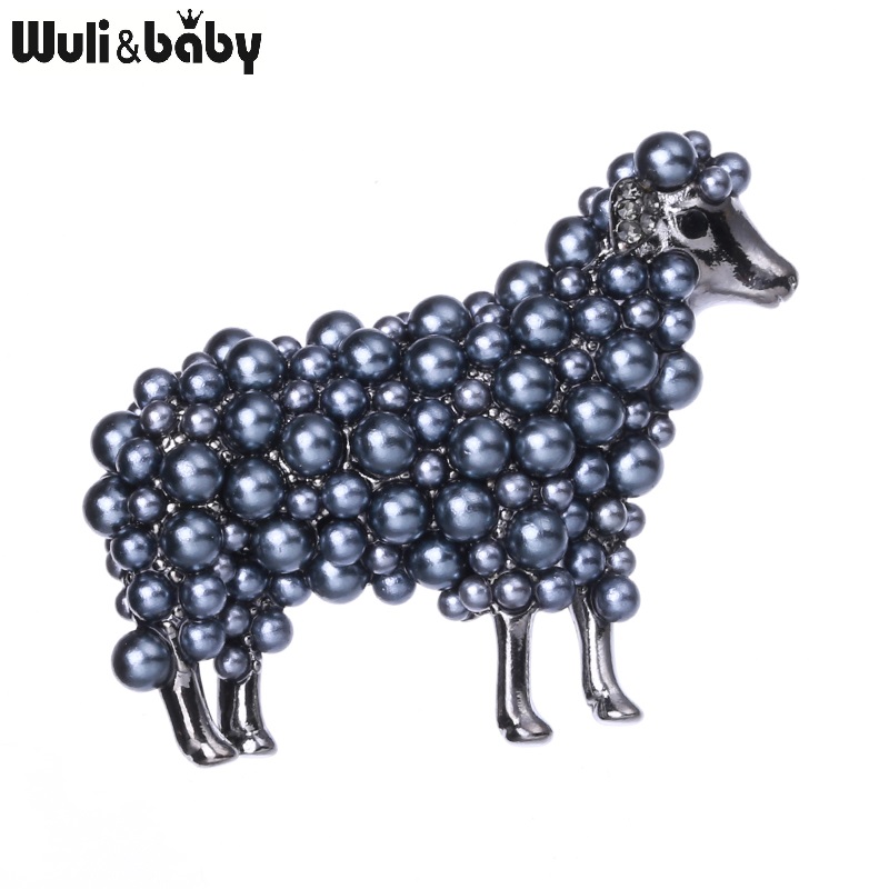 Wuli & baby 여성용 2 색 진주 양 브로치 u - Embroidery Australia 리뷰 및 가격