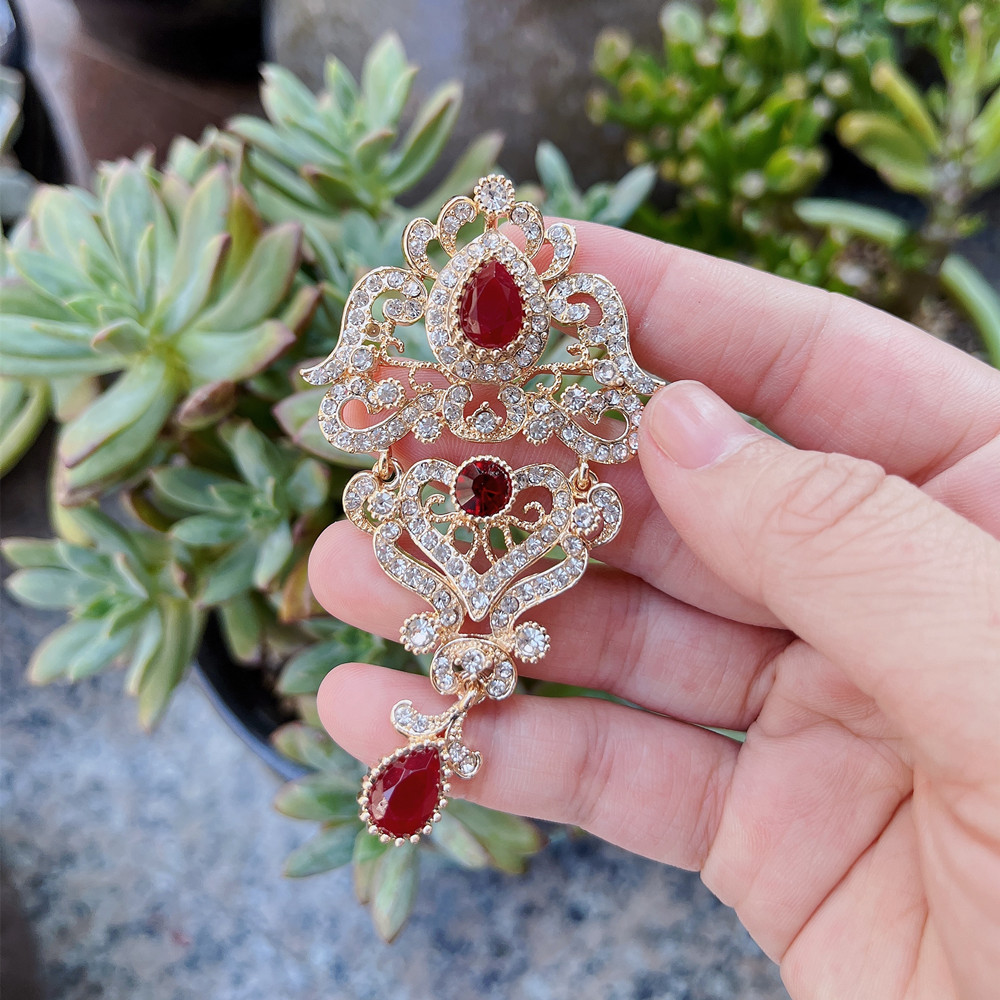 섬세한 여성용 골드 컬러 모로코 터키 브로치, 아랍 럭 - Embroidery Australia 리뷰 및 가격