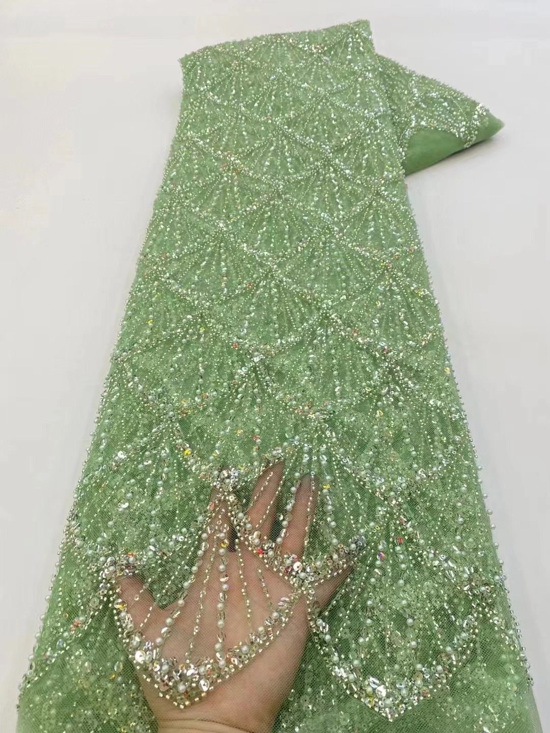 아프리카 튤 레이스 원단 2026 프랑스 네트 스팽글  - Embroidery Net Fabric 리뷰 및 가격