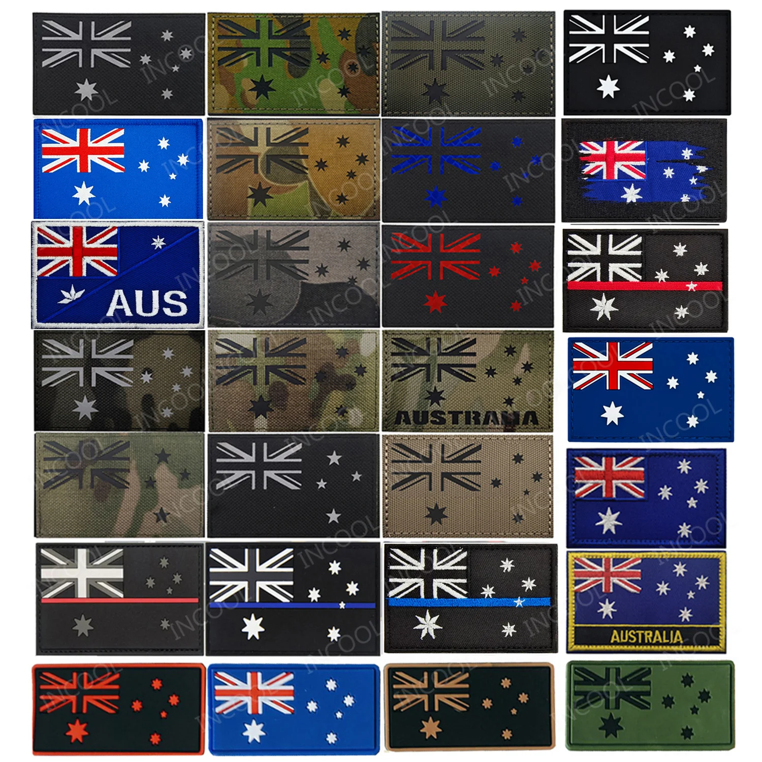 호주 국기 IR 반사 패치 Appliqued 고무 AU - Embroidery Australia 리뷰 및 가격