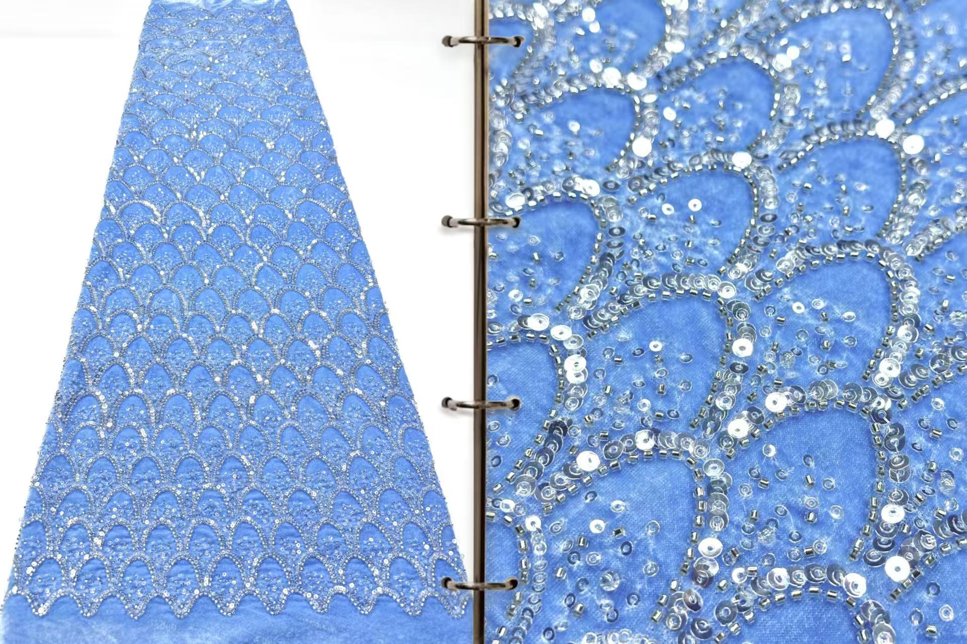 럭셔리 스팽글 우아한 파티 드레스 수제 핫 판매 자수  - Embroidery Net Fabric 리뷰 및 가격