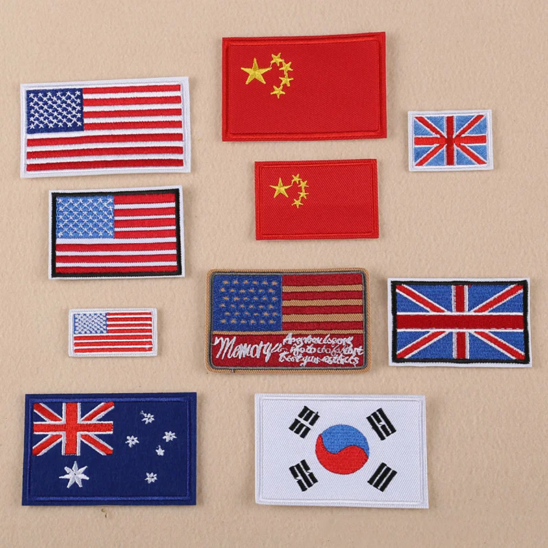 미국 호주 중국 영국 국기 자수 패치 의류 철에 의류  - Embroidery Australia 리뷰 및 가격