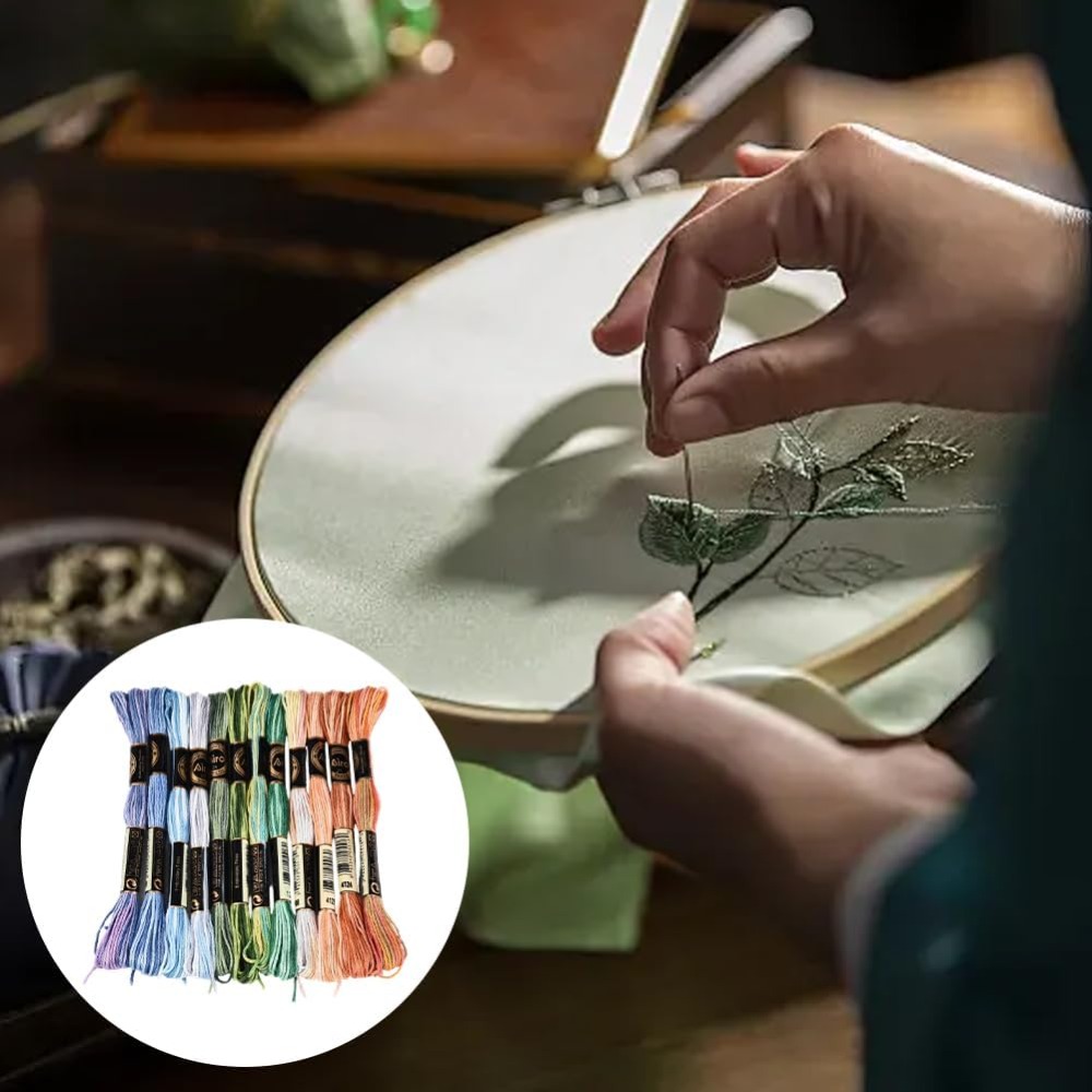 12개의 실뭉치, 105야드 크로스 스티치 자수실, 다 - Embroidery Computer 리뷰 및 가격