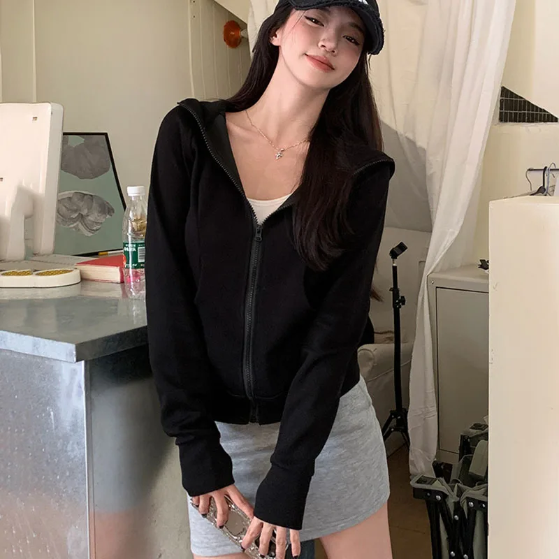 2026 가을 새로운 후드 스포츠 자켓 여성 한국어 슬 - Embroidery Zip Up Hoodie 리뷰 및 가격