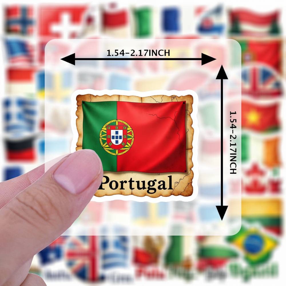 35pcs 국가 플래그 스티커 방수 비닐 세계 플래그  - Embroidery World 리뷰 및 가격