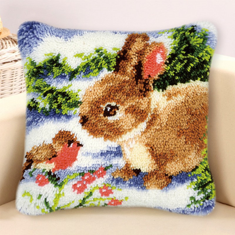 토끼 말 래치 훅 키트 스미르나 베개 커버 매듭 베개  - Embroidery Rabbit 리뷰 및 가격