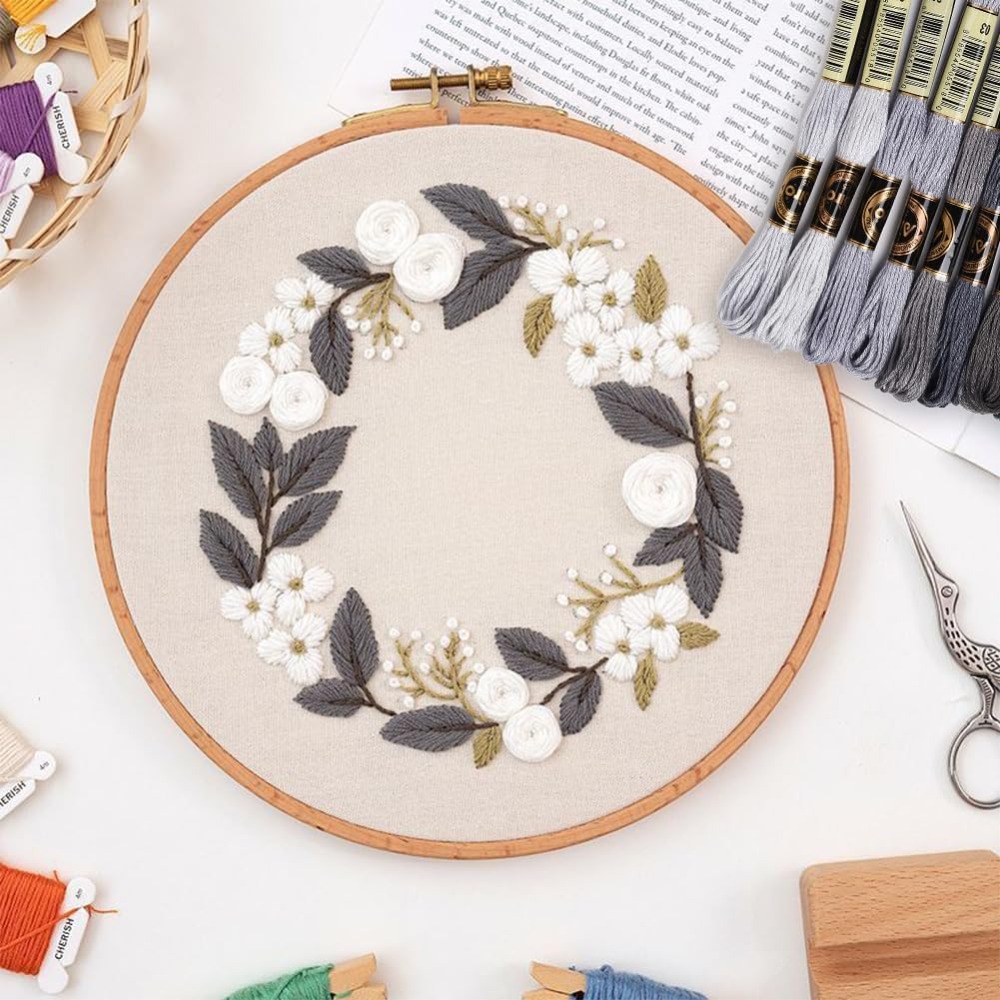 8 Skeins 70 야드 회색 우정 팔찌 문자열 자수 - Embroidery Computer 리뷰 및 가격