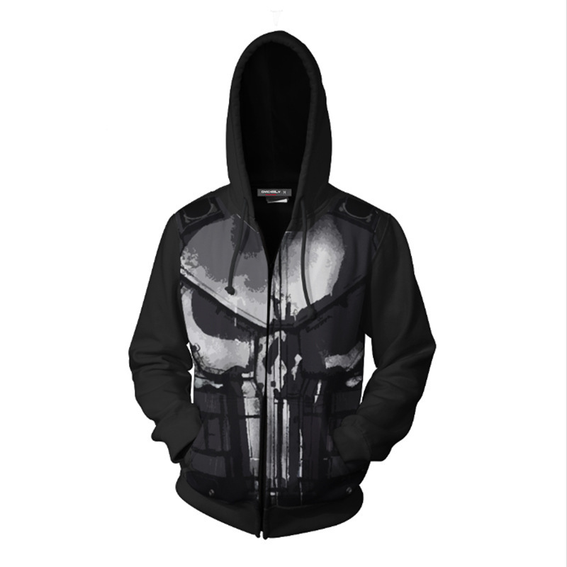 3D 프린트 퍼니셔 집업 후드티, 알리익스프레스 도매  - Embroidery Zip Up Hoodie 리뷰 및 가격