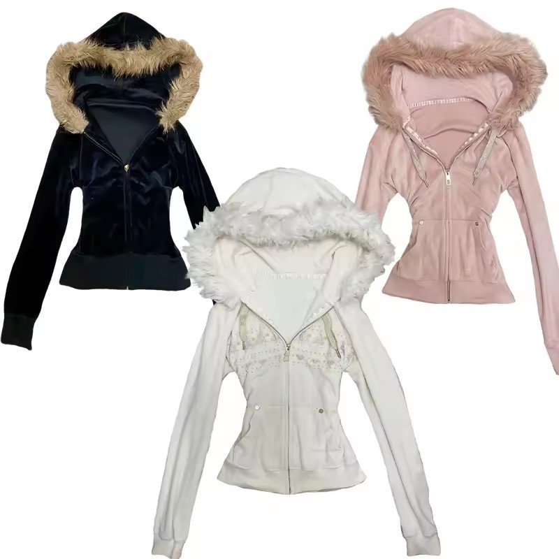 후드 코트 여성 펑크 후드 스웨트셔츠 퍼 칼라 재킷 지 - Embroidery Zip Up Hoodie 리뷰 및 가격