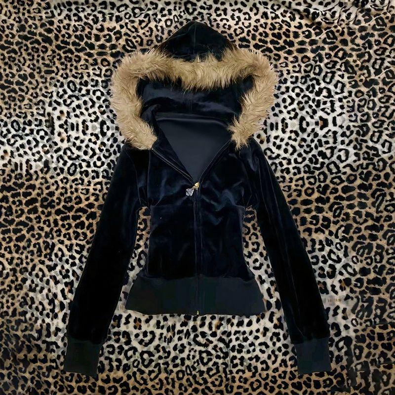 후드 코트 여성 펑크 후드 스웨트셔츠 퍼 칼라 재킷 지 - Embroidery Zip Up Hoodie 리뷰 및 가격