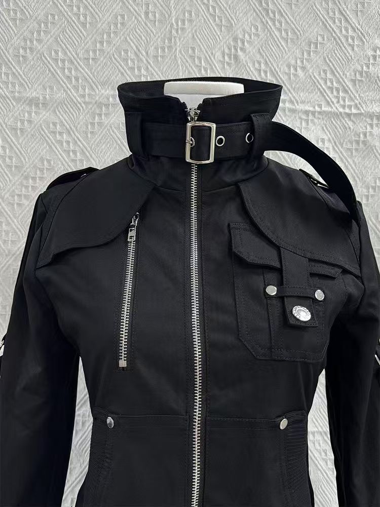 Y2K 고딕 블랙 슬림 더블 지퍼 후드티 여성용 Y2K - Embroidery Zip Up Hoodie 리뷰 및 가격