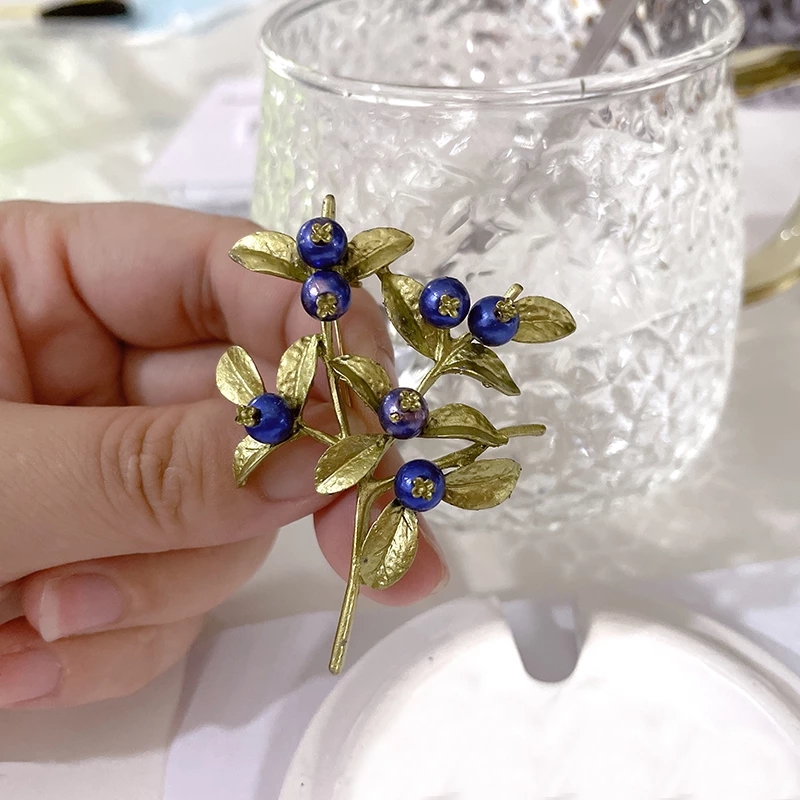 빈티지 에나멜 녹색 식물 진주 핀 나무, 연꽃, 블루  - Embroidery Australia 리뷰 및 가격