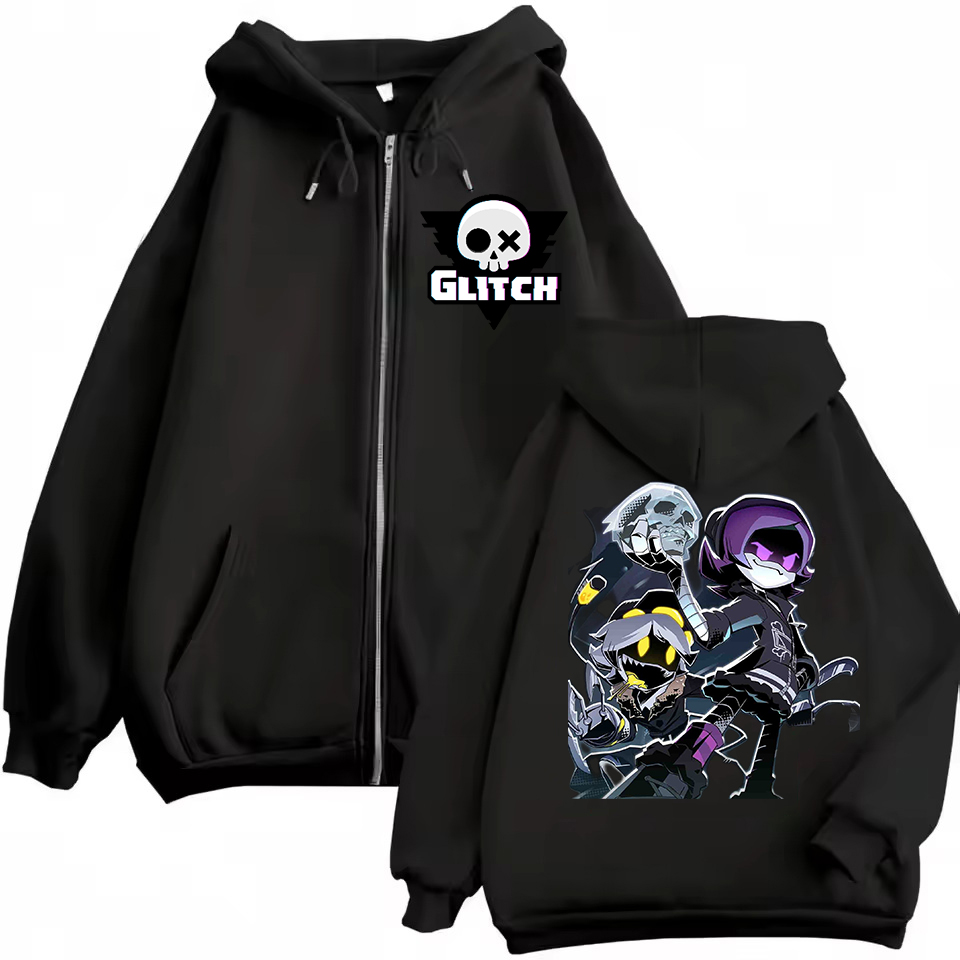 애니메이션 머더 드론즈 지퍼 후드티 만화 우지와 Z 패 - Embroidery Zip Up Hoodie 리뷰 및 가격