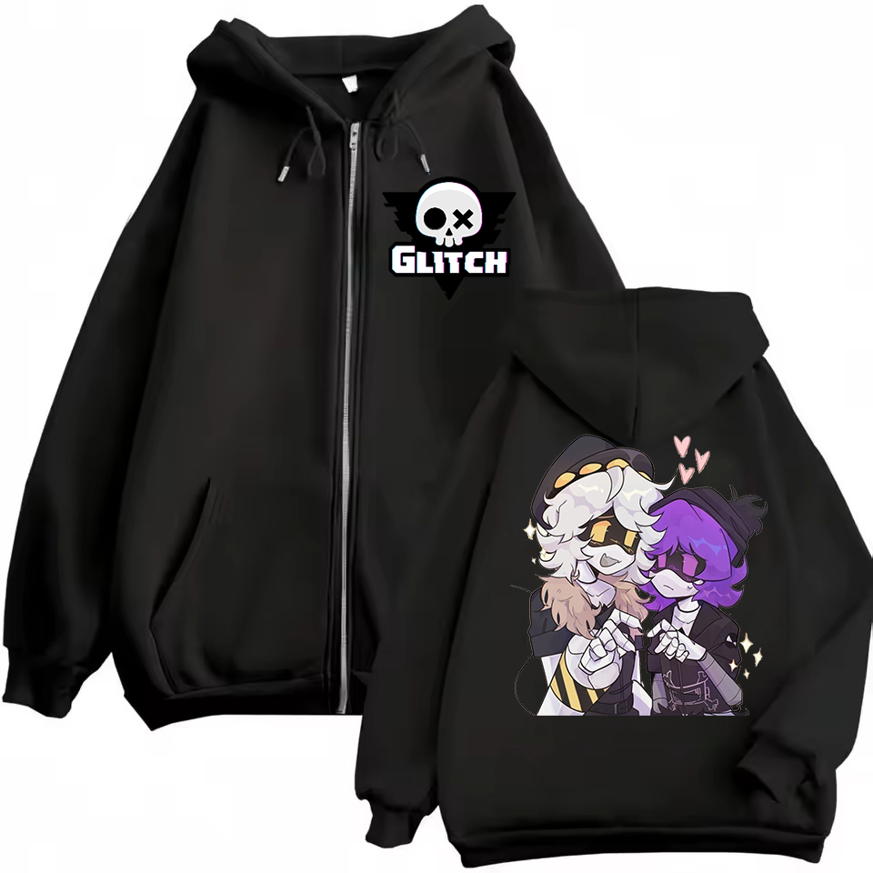 애니메이션 머더 드론즈 지퍼 후드티 만화 우지와 Z 패 - Embroidery Zip Up Hoodie 리뷰 및 가격