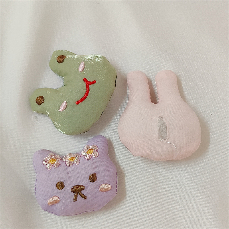 5PCS 새로운 자수 토끼 개구리 곰 패브릭 액세서리  - Embroidery Rabbit 리뷰 및 가격
