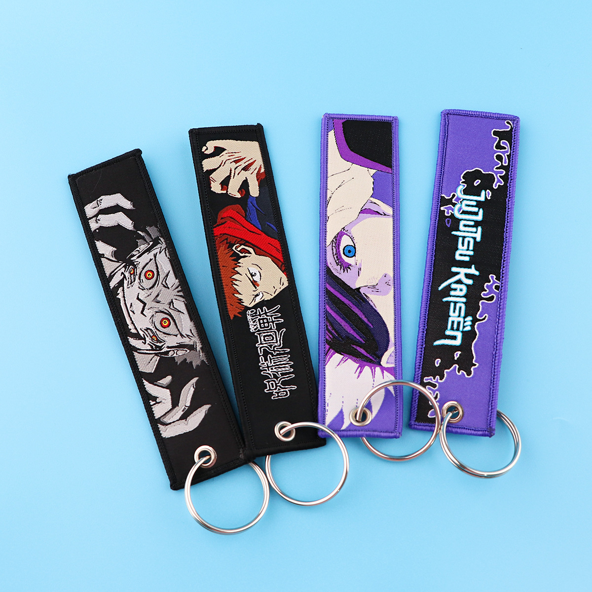 애니메이션 멋진 사토루 고죠 자수 키체인 키 태그 오토 - Embroidery Keychain 리뷰 및 가격