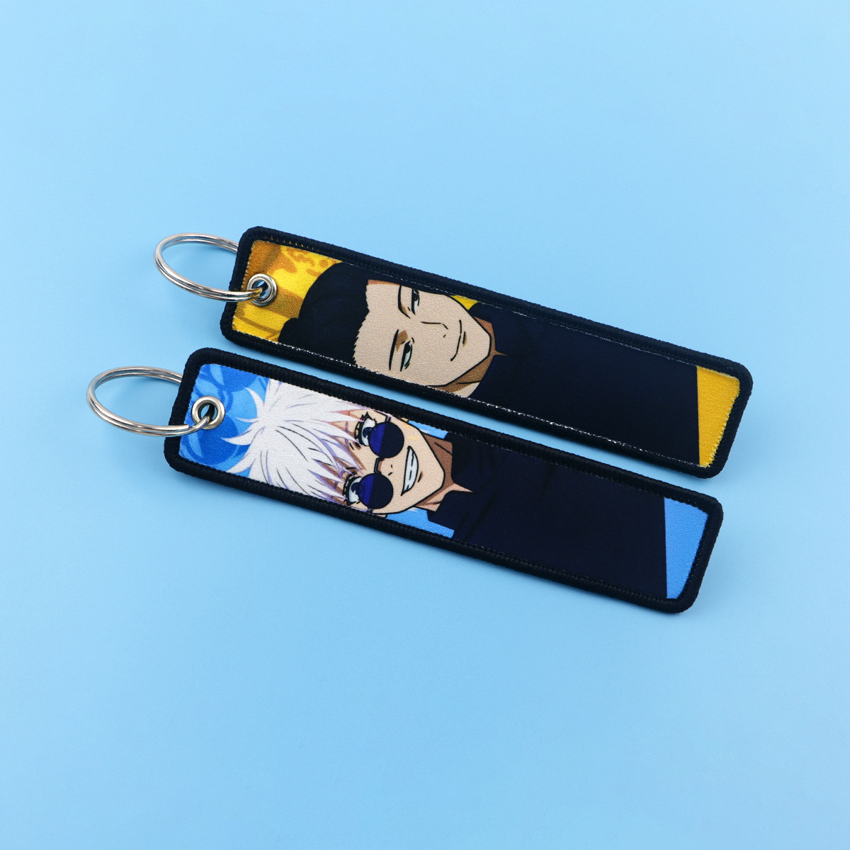 애니메이션 멋진 사토루 고죠 자수 키체인 키 태그 오토 - Embroidery Keychain 리뷰 및 가격