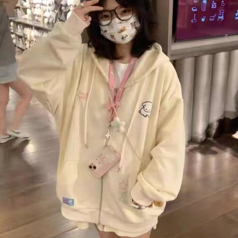 일본 카와이 집업 후드티, 여성 귀여운 소녀 스타 그래 - Embroidery Zip Up Hoodie 리뷰 및 가격