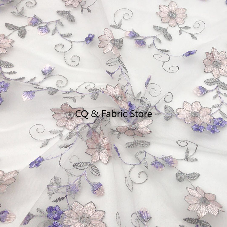 1미터/묶음 135cm DIY 망사 자수 메쉬 레이스  - Embroidery Net Fabric 리뷰 및 가격