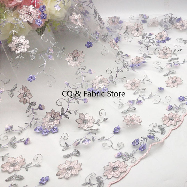 1미터/묶음 135cm DIY 망사 자수 메쉬 레이스  - Embroidery Net Fabric 리뷰 및 가격